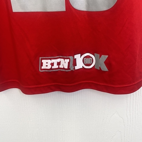 Sport Tek - Big 10 Ohio State Football Red and White Tee Shirt Size Small - Picture 12 of 12